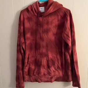 Comfy Burnt Orange Tie Dye Hoodie